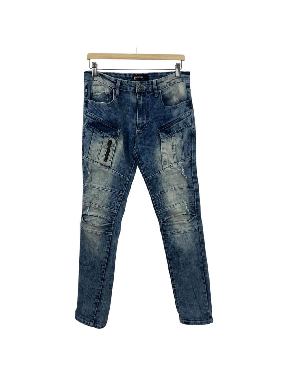 Southpole Men’s Acid Wash Skinny Jeans Size 34x30